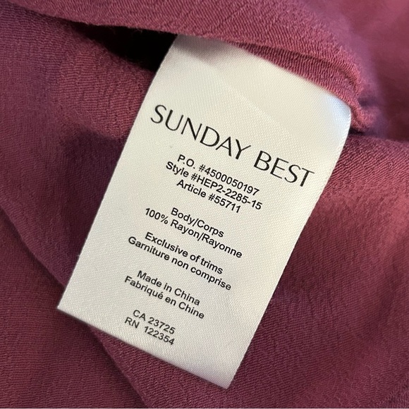 Sunday best Women's Burgundy Top XS - Picture 6 of 9